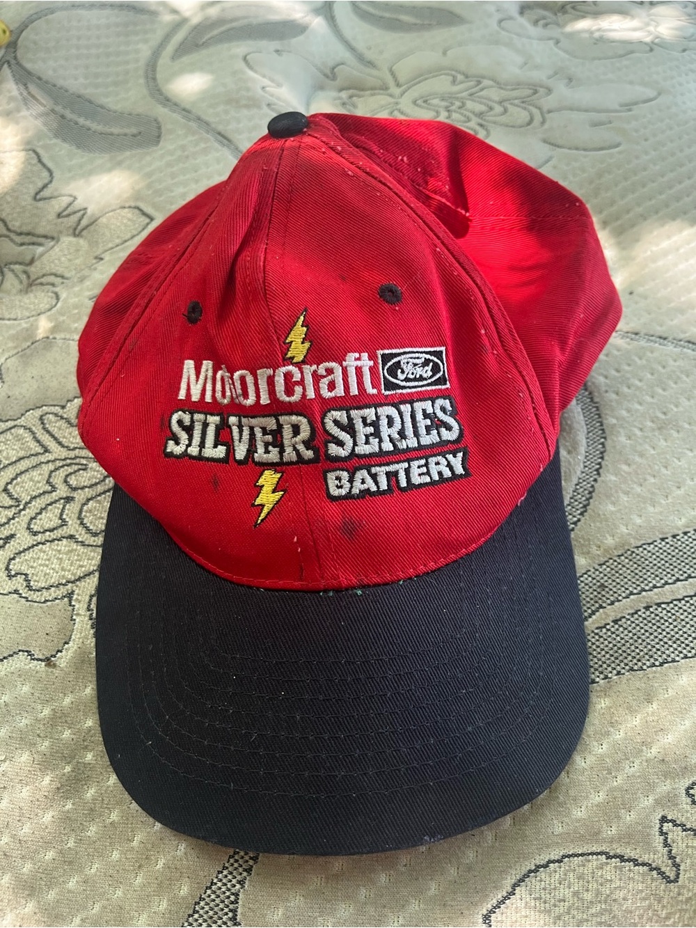 Ford Red and Black Motorcraft Silver Series Battery Hat